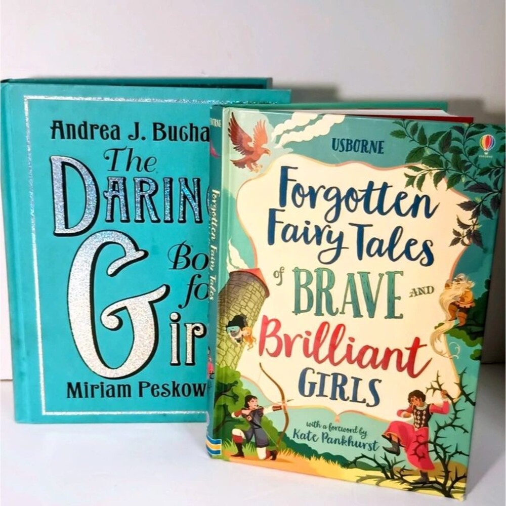 Girls Book Lot The Daring Book and Usborne Forgotten Fairytales